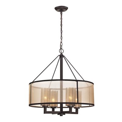Diffusion 24'' Wide 4-Light Chandelier - Oil Rubbed Bronze