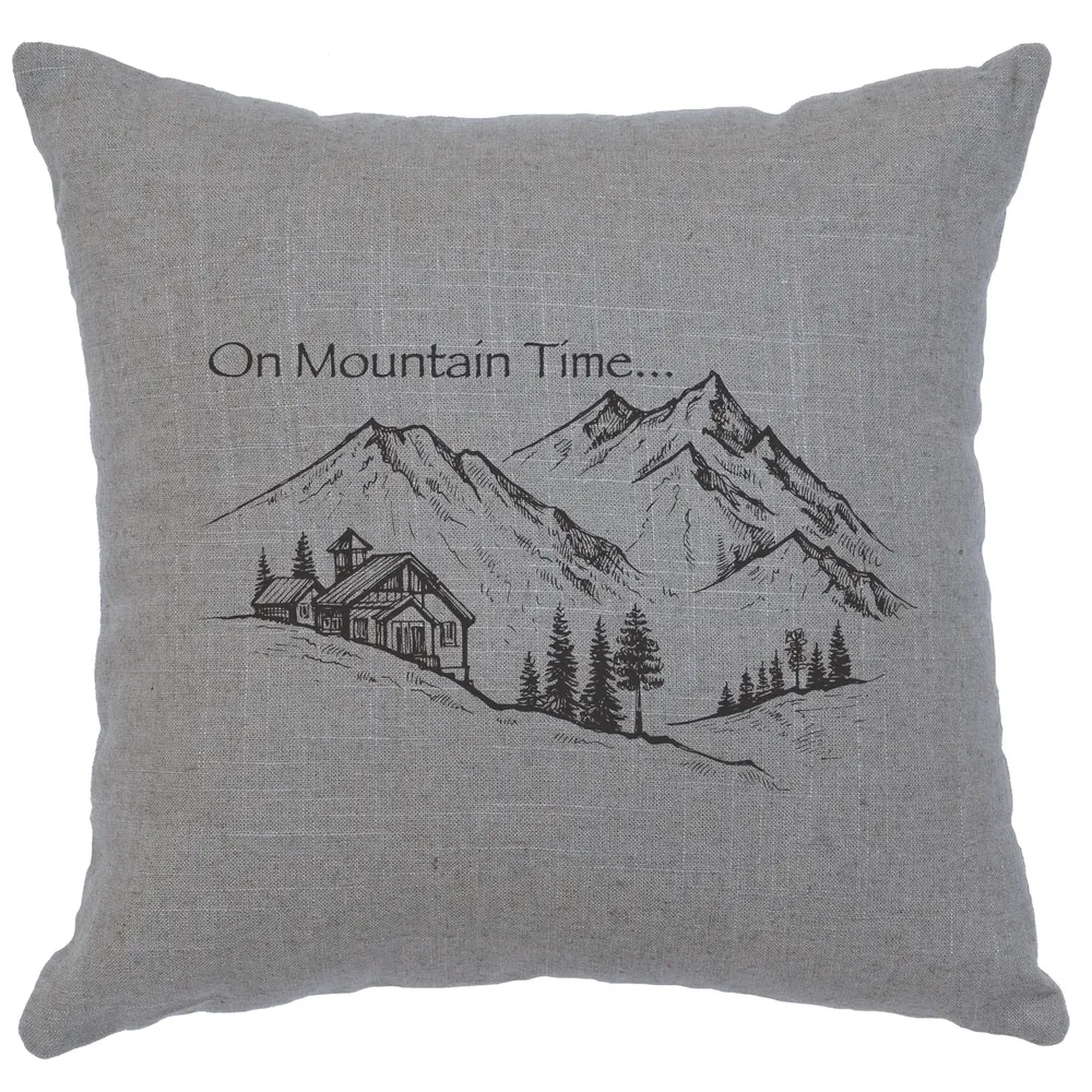 Image Pillow - Mountain Time - Linen Gray