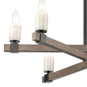 Stone Manor 27'' Wide 6-Light Chandelier - Matte Black 3