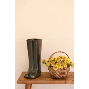 Large Ceramic Green Boot Vase 4