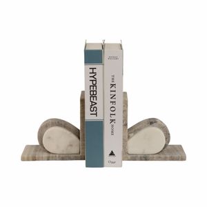 DAYTONVIEW SET OF 2 IVORY BOOKENDS 6 (IN) 3