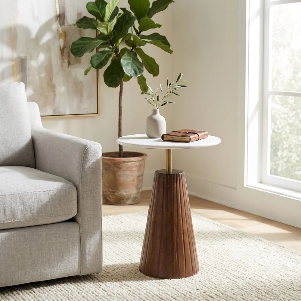 ZEBWAY BROWN TABLE 22 (IN)