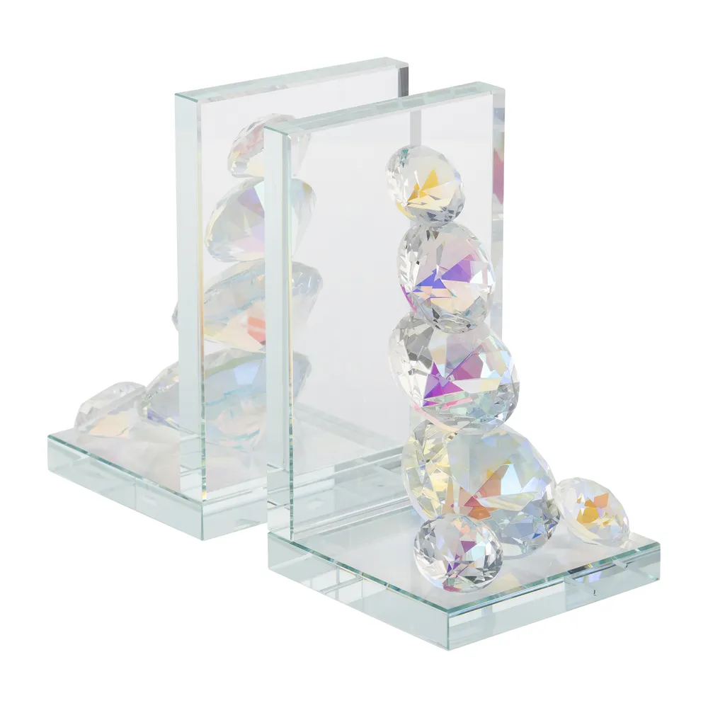 GARLANDGROVE SET OF 2 CLEAR BOOKENDS 7 (IN)