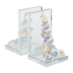 GARLANDGROVE SET OF 2 CLEAR BOOKENDS 7 (IN) 1