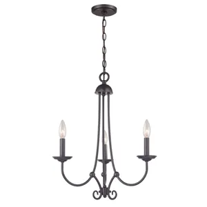 Montgomery 20'' Wide 3-Light Chandelier - Oil Rubbed Bronze 1