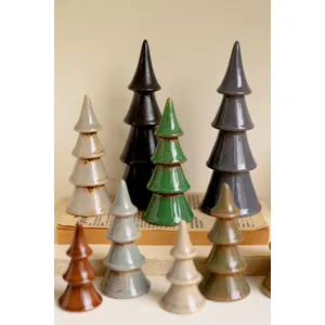 Set of 10 Ceramic Christmas Trees 3