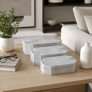 ORIONDALE SET OF 3 WHITE BOXES 4 (IN) 2