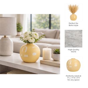 TIPTONTON YELLOW VASE 9 (IN) 11