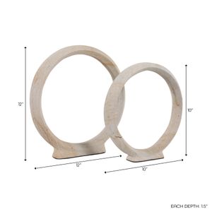 VERNONGROVE SET OF 2 BROWN DECOR 12 (IN) 9