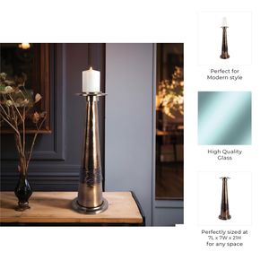 BRUNOGATE BRONZE CANDLE HOLDER 21 (IN) 11
