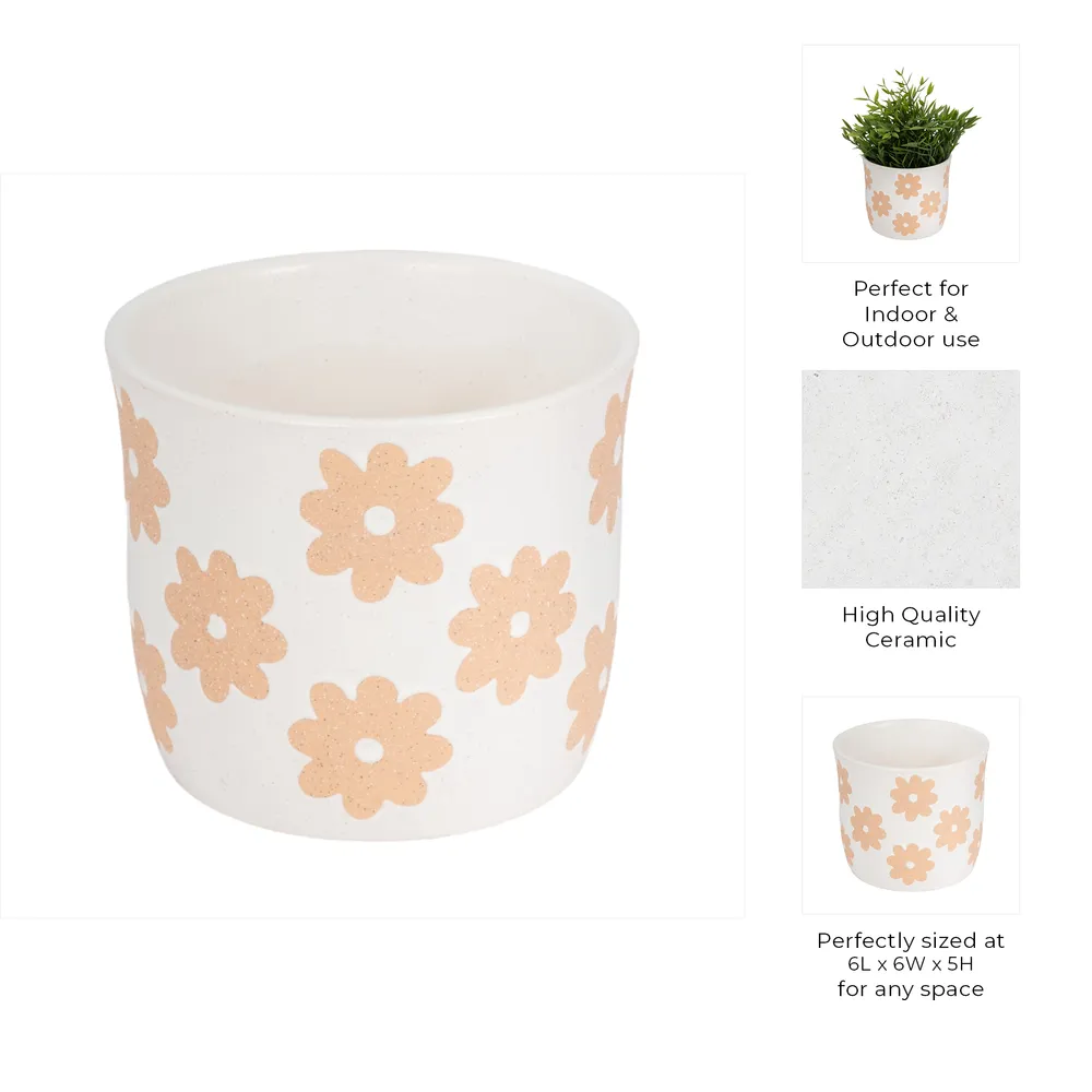 BELDENTON WHITE PLANTER 6 (IN)