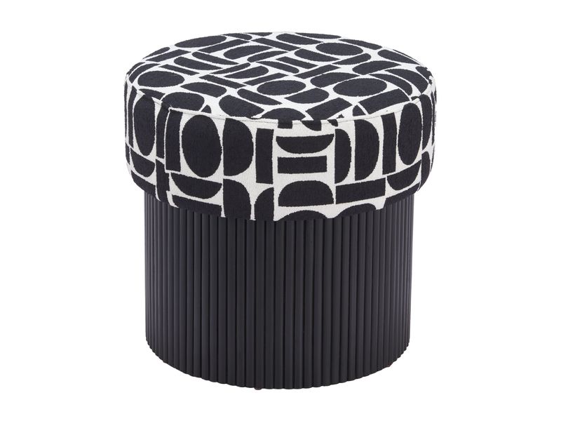Boto Storage Ottoman Black & White 4