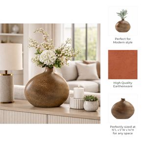 CABOTPARK BROWN VASE 14 (IN) 11