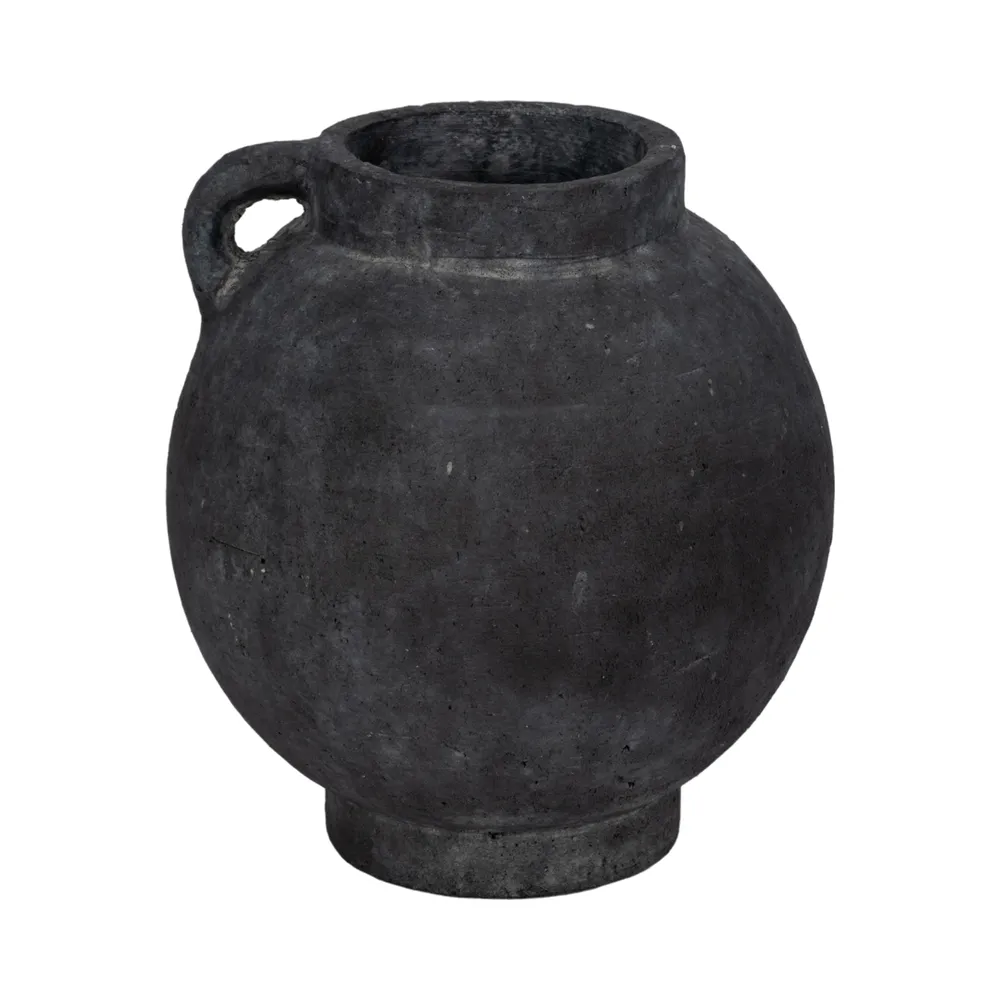 CORBINFORD BLACK VASE 10 (IN)