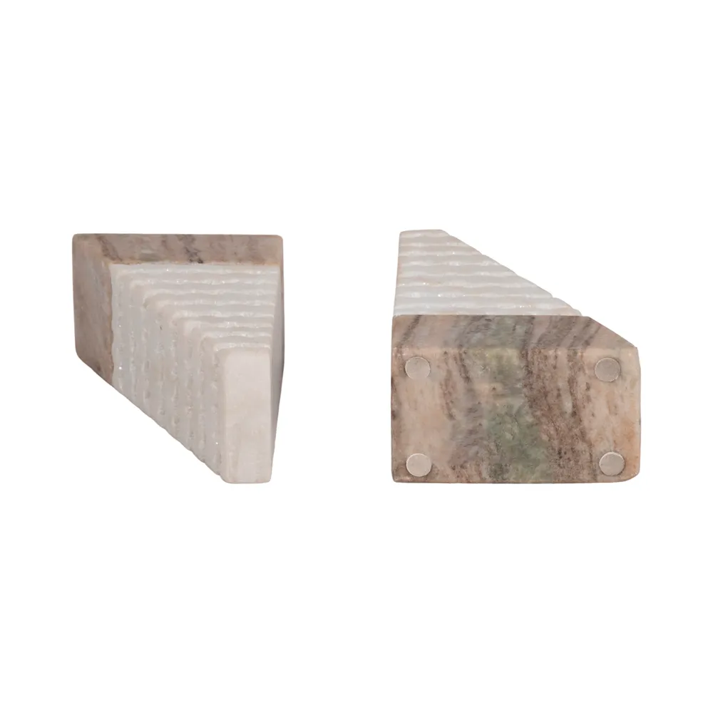 PARKWORTH SET OF 2 WHITE BOOKENDS 6 (IN)