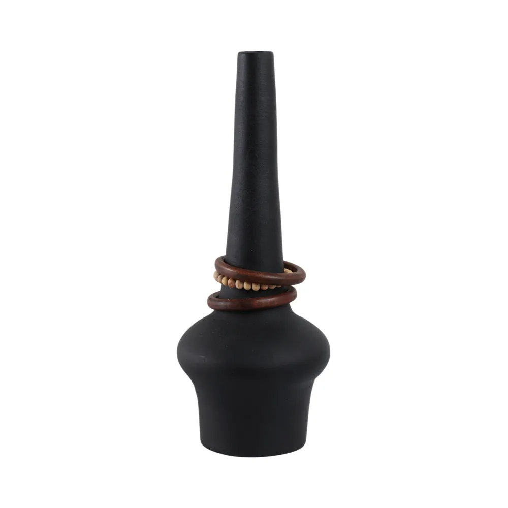 FARROWMILL BLACK VASE 21 (IN)