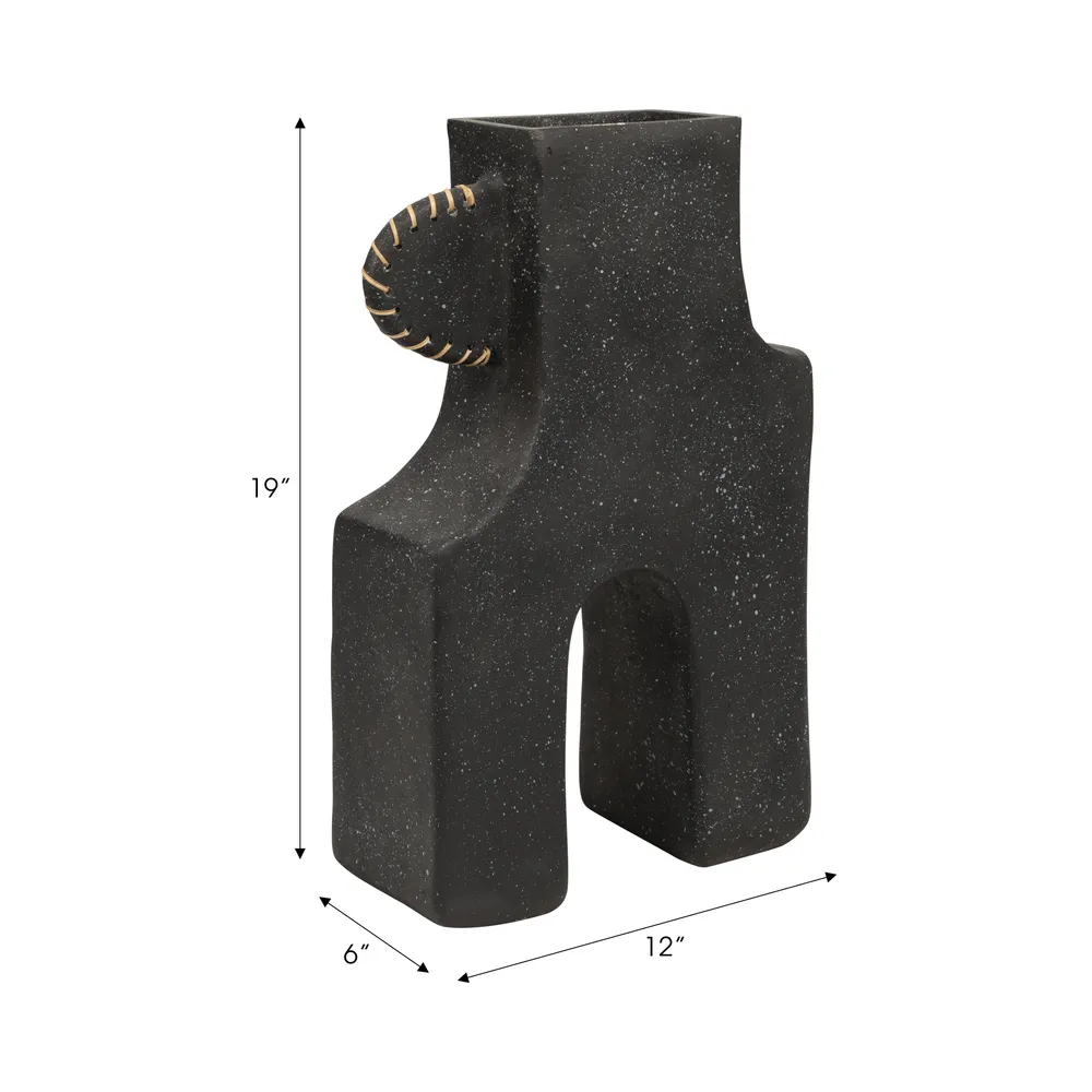 PAXTONWELL BLACK VASE 19 (IN)