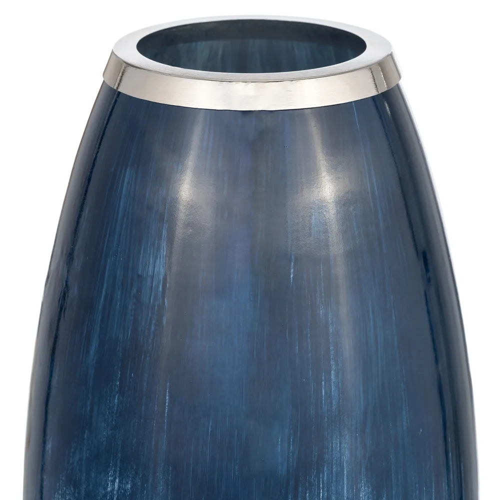 ALMARUN BLUE GLASS VASE 18 (IN)