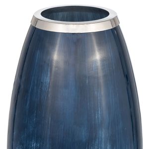 ALMARUN BLUE GLASS VASE 18 (IN) 4