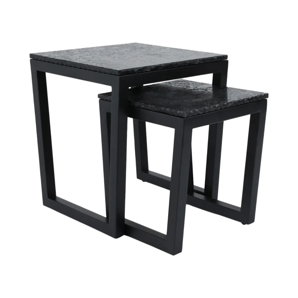 DRAKECLIFF SET OF 2 BLACK TABLE 23 (IN)