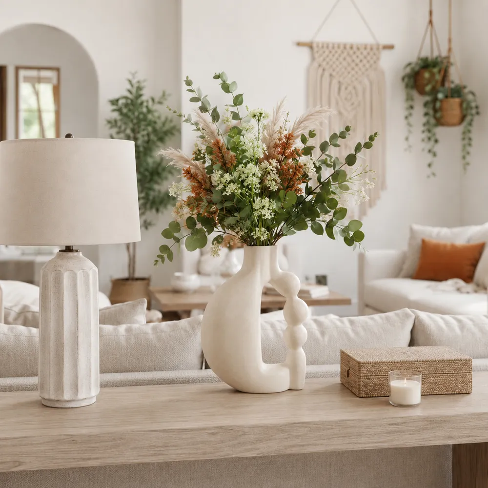 FERNMOOR IVORY VASE 17 (IN)