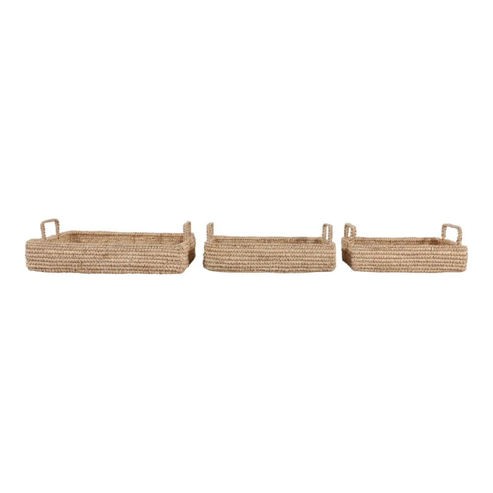 FLINTGROVE SET OF 3 BROWN TRAY 5 (IN)