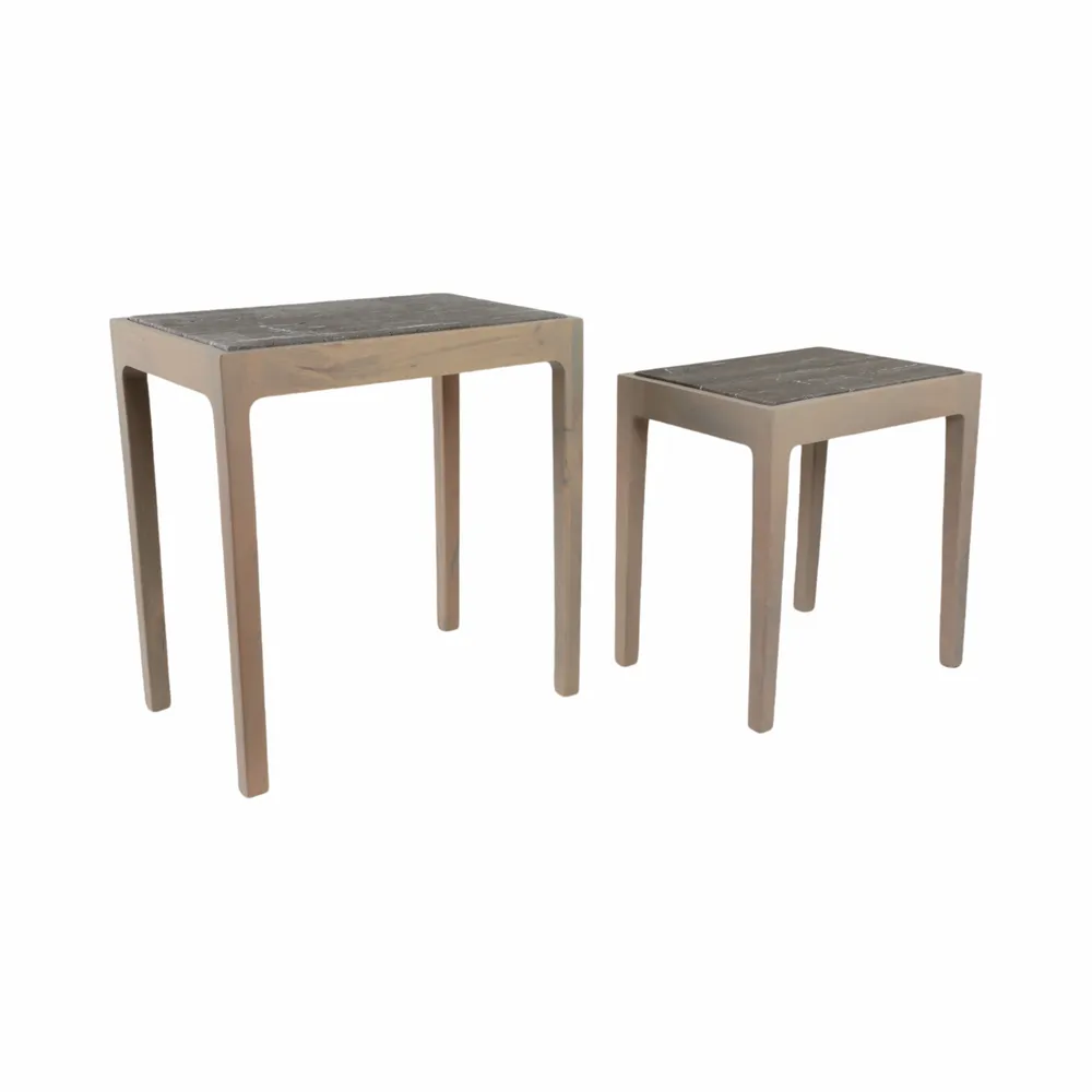 CALDERCROSS SET OF 2 BROWN TABLE 22 (IN)