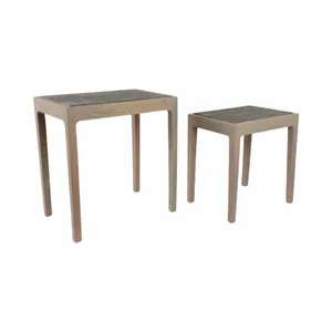 CALDERCROSS SET OF 2 BROWN TABLE 22 (IN) 1