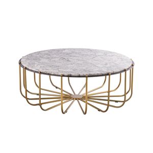 Demille Coffee Table - Satin Brass 1
