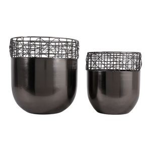 LEONAWELL SET OF 2 GRAY PLANTER 13 (IN) 5
