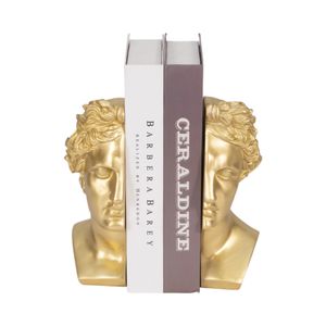 BRAXTONPORT SET OF 2 GOLD BOOKENDS 9 (IN) 3
