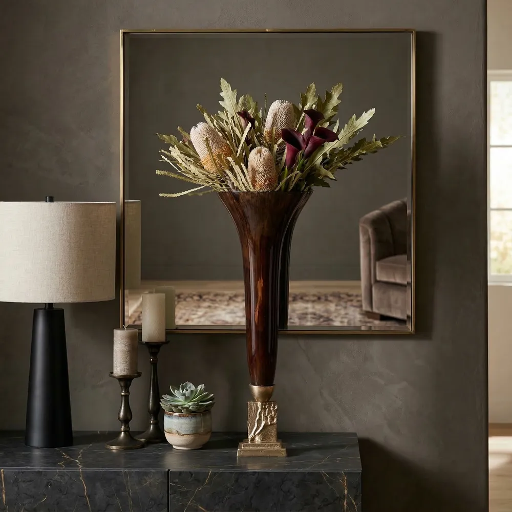 ATLASMILL BRONZE GLASS VASE 26 (IN)