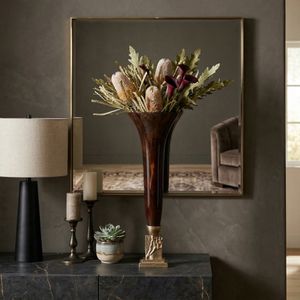 ATLASMILL BRONZE GLASS VASE 26 (IN) 12