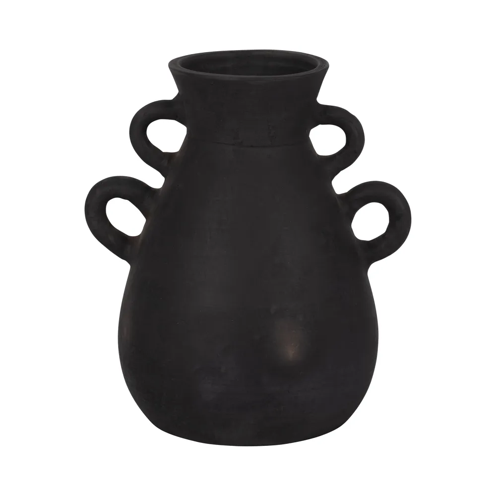 ARLOBEACH BLACK VASE 12 (IN)