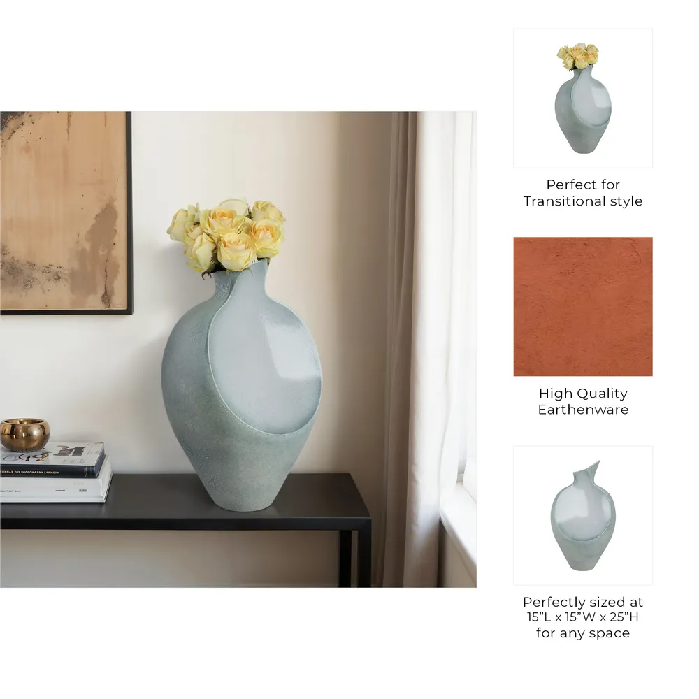 FINNHOLM GREEN VASE 25 (IN)