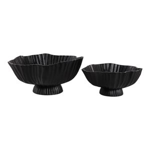BREEVALE SET OF 2 BLACK BOWLS 7 (IN) 1