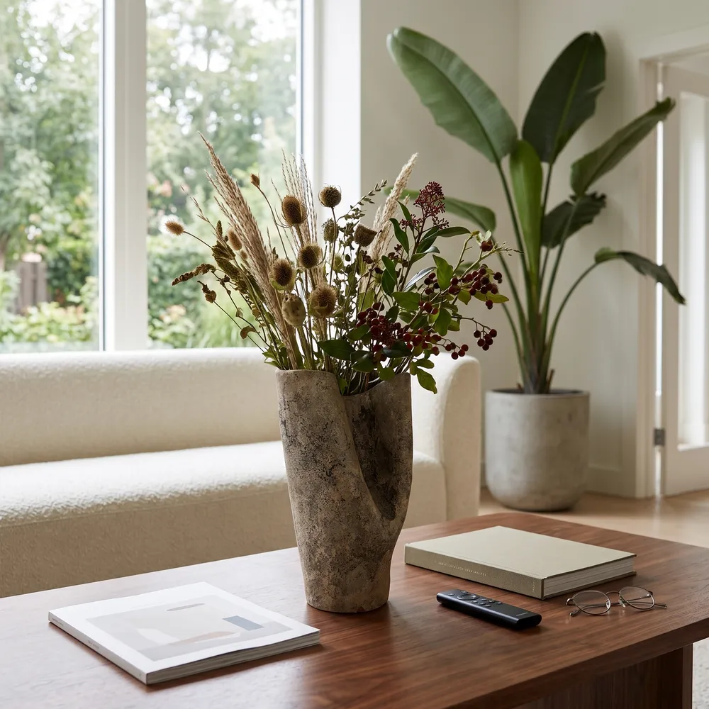 RUSHBROOK BROWN VASE 18 (IN)