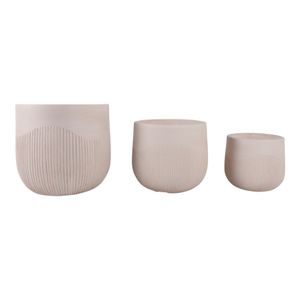 TODDCLIFF SET OF 3 IVORY PLANTER 16 (IN) 1