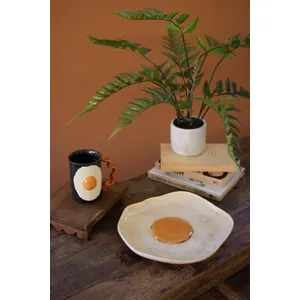 Ceramic Fried Egg Platter 1