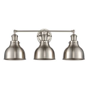 Haralson 24'' Wide 3-Light Vanity Light - Satin Nickel 2