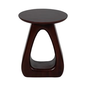 20" CUT-OUT BASE ACCENT TABLE, WALNUT 1