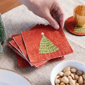 Filigree Trees Paper Cocktail Napkins (Pack of 25) 2