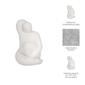 10" RAISED ARM POSING FIGURE, WHITE 11
