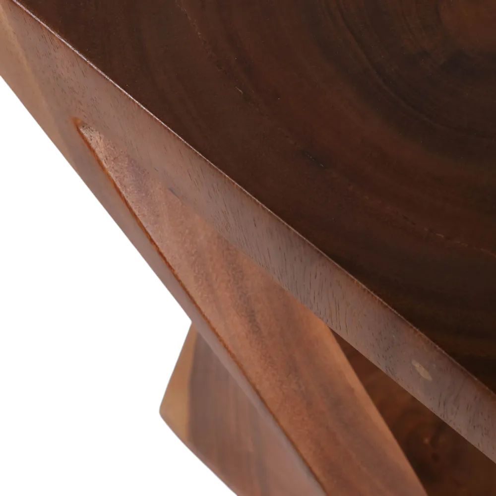 GREERCROSS BROWN TABLE 25 (IN)