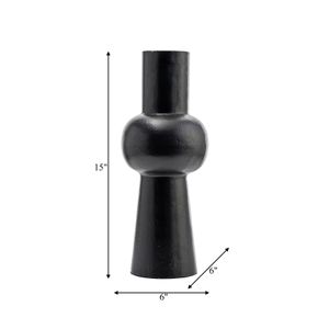 HATTONDALE BLACK VASE 15 (IN) 8