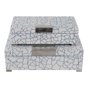 DEWEYFIELD SET OF 2 BLUE BOXES 5 (IN) 5
