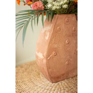 Terracotta Vase with Fish Detail 5