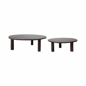 FORRESTBROOK SET OF 2 BROWN COFFEE TABLES 16 (IN) 6