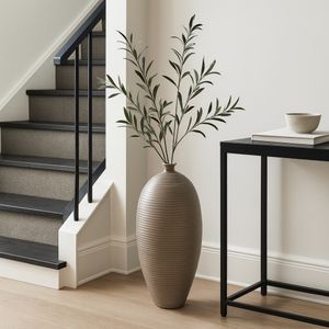 CANTONWIND BEIGE VASE 28 (IN) 13