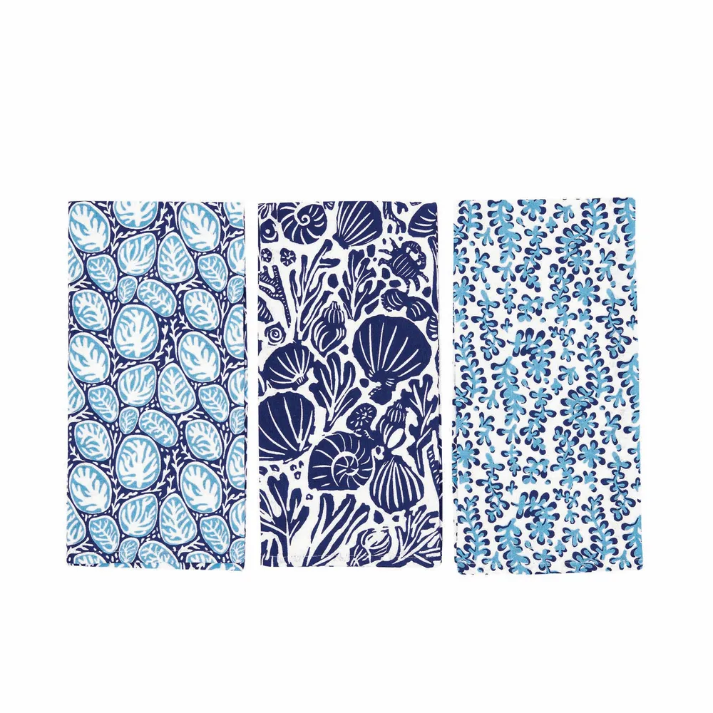 Sea Life Cotton Kitchen Towels (Set of 3)